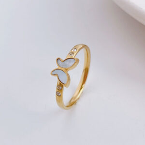 White shell butterfly gold / US Code 7