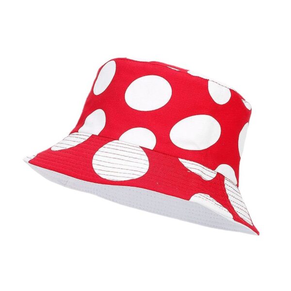 O1CN016ybE421Bs2qGPM1Qf_0-0-cib Wholesale Cotton Red and White Mushroom Pattern Reversible Bucket Hat