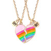 Wholesale Rainbow Burger Fries Fashion Love Splicing Necklaces