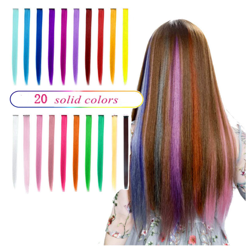 Wholesale Hanging Ear Dye Cuttable Single Clip Color Hair Extension Wigs