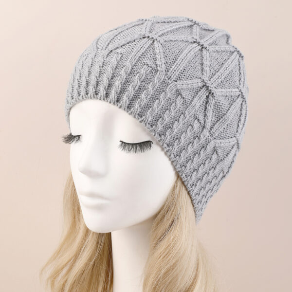 Wholesale Autumn and Winter Hemp Pattern Single Layer Wool Knitted Acrylic Hat