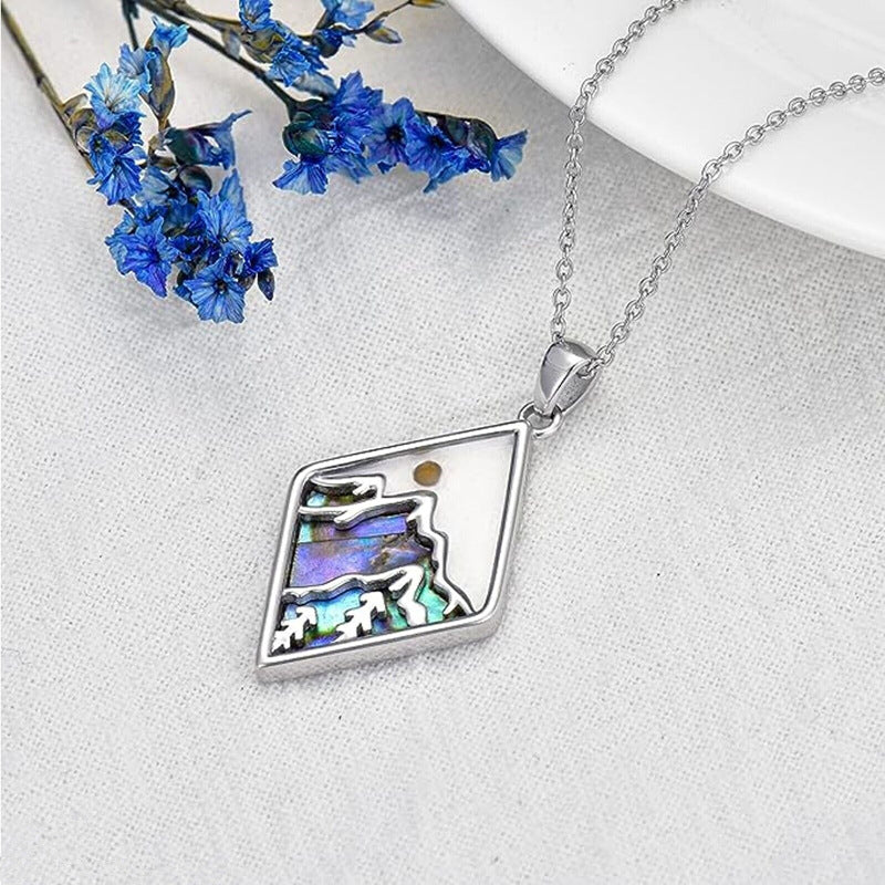 Wholesale Trendy Minimalist Faith Geometric Stainless Steel Pendant Necklaces