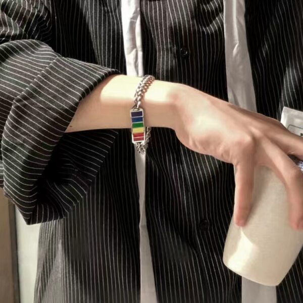 Wholesale Rainbow Titanium Steel Bracelet