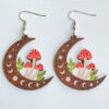 Wholesale Easter Mushroom Cross Rabbit Egg Wooden Earrings