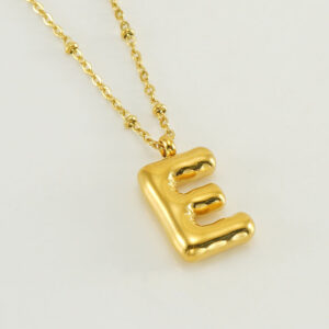 Gold letter E (with chain)