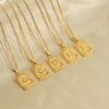O1CN0174La9s1tSFYuLMY7I_2211833655900-0-cib Wholesale Brand Letter Pendant Gold Plated Necklaces