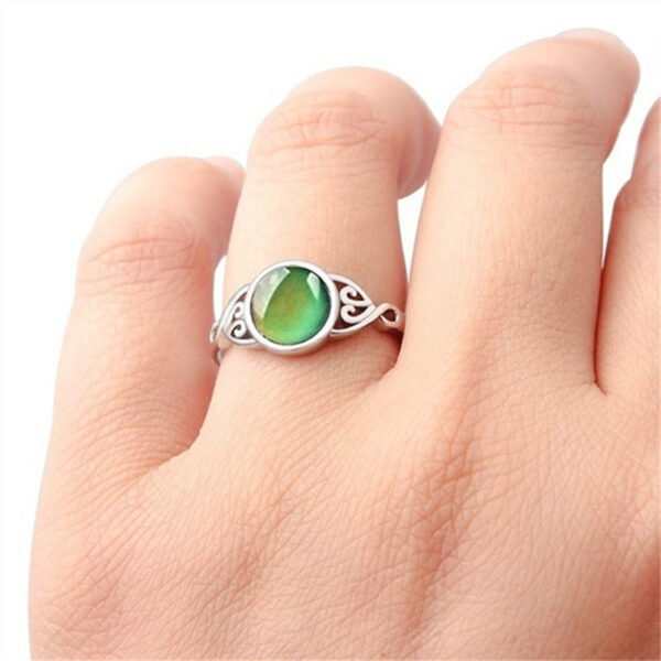 Wholesale Fashion Creative Sweet Style Color Changing Warm Stone Rings