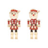 Wholesale Christmas Red Soldier Diamond Zinc Alloy Earrings