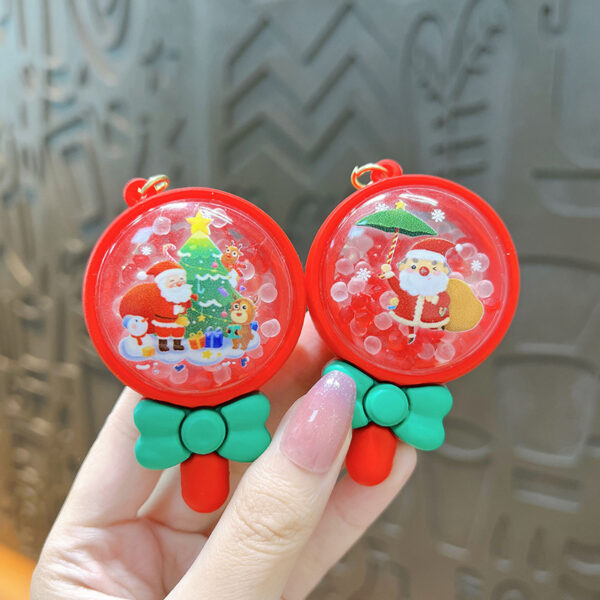 Wholesale Aromatherapy Christmas Fragrance Beads Santa Silicone Keychain