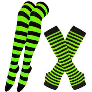 Hands + feet/fluorescent green stripes / All yards