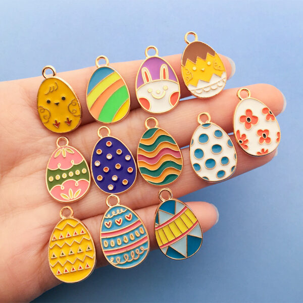 Wholesale Easter Egg Alloy Keychain Accessories