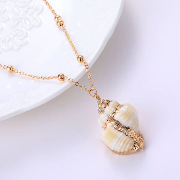 O1CN017BFy1d1rfPgcjxjsh_2210121435658-0-cib Wholesale Seashell Gold Plated Pendant Alloy Necklaces