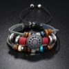 Wholesale Vintage Beaded Multi-layer Cowhide Bracelets