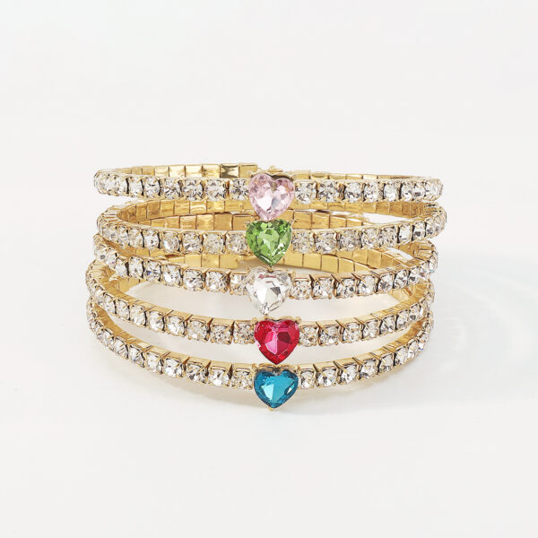 Wholesale Love Rhinestone Claw Chain Geometric Bracelet