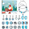 Wholesale Blue Christmas Countdown Calendar Gift Box Set Diy Beaded Bracelet