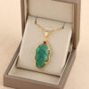 O1CN017ETQWf1xajQP94fIW_2213206166460-0-cib Wholesale of Green Imitation Chalcedony Stainless Steel Necklaces