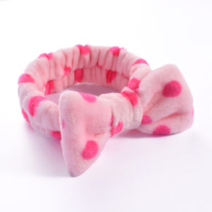11#Foundation rose red dot (bow headband)