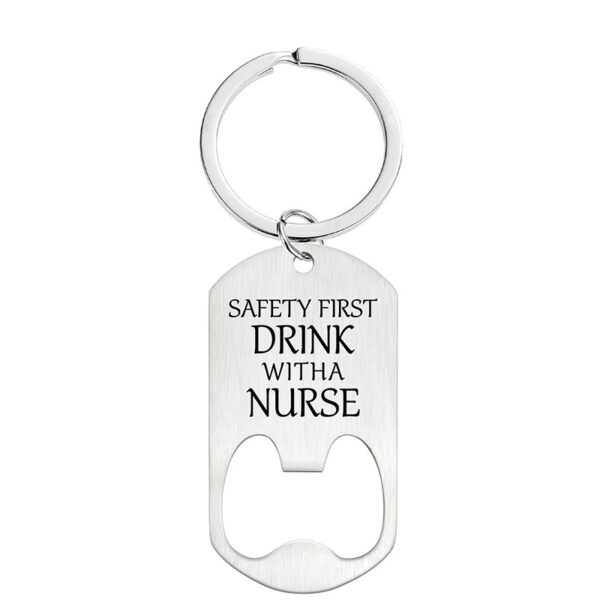 Wholesale Father's Day Gift Lettering Metal Bottle Opener Keychain