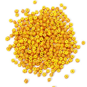 Yellow and red mixed / 4mm (130 pieces/pack)