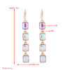 Wholesale Colorful Crystal Alloy Inlaid Glass Diamond Multi-layer Earrings