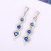 Wholesale Baroque Long Zircon Copper Earrings