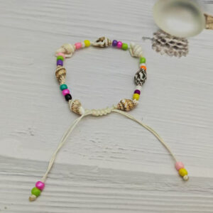 Off-white rope colorful beads