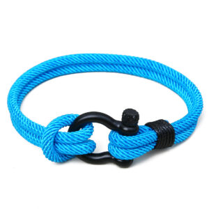 Lake blue + stainless steel buckle