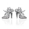 Wholesale High Heel Crystal Shoes Copper Earrings