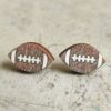 Wholesale Event Sports Accessories Heart Shaped Ball Wooden Earrings