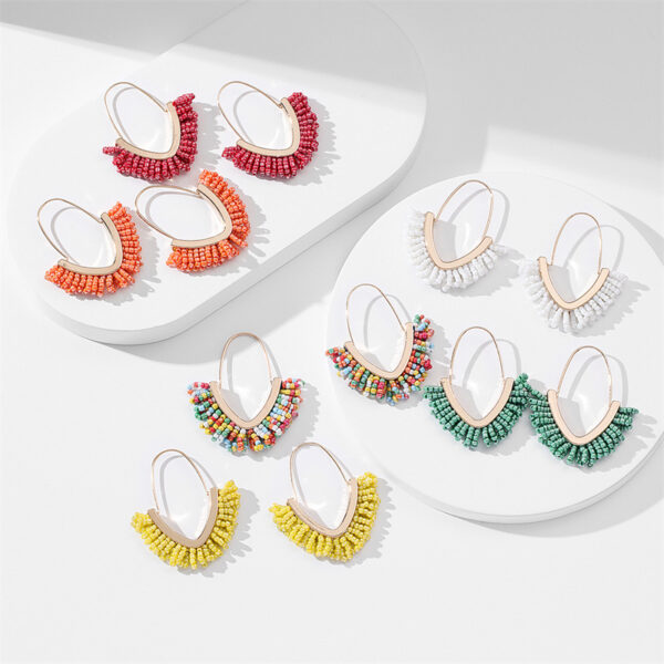 O1CN017KxRj524GlP1Im574_3880997364-0-cib Wholesale V Shape Tassels Rice Beads Earrings