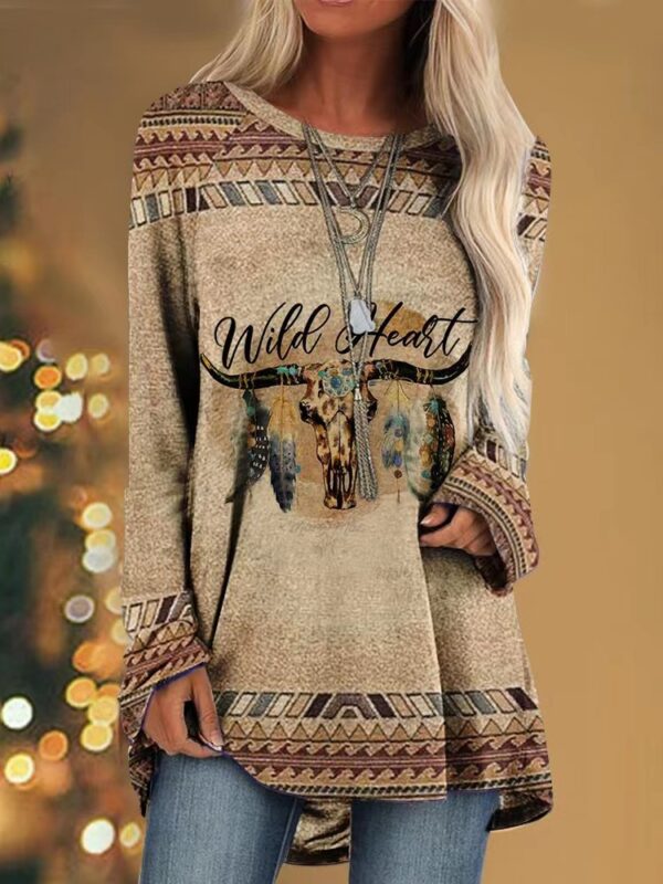 O1CN017LjwfI1mwkdkiVa3m_2212786575019-0-cib Wholesale Printed Round Neck Western Style Raglan Sleeve Loose T-Shirt