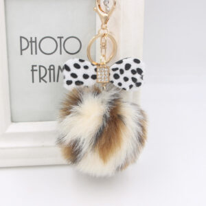 Rice leopard print / Golden 8-letter chain