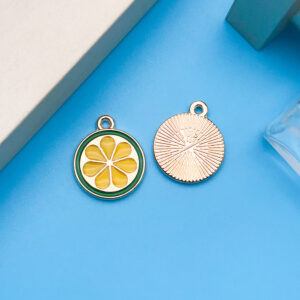 1 drop green round lemon fruit slice 14x22mm-17535-1.5g