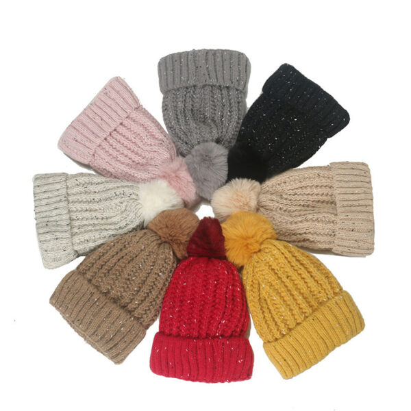 Wholesale Winter Beanie Blended Yarn Plus Velvet Thickened Knitted Hat