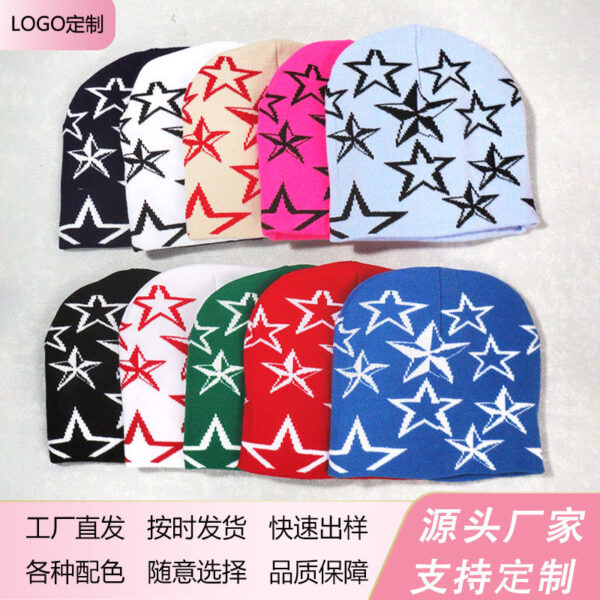O1CN017NMczk286T46mD24w_2214741237883-0-cib Wholesale Y2K Jacquard Knitted Hat Little Star Woolen Hat