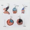 Wholesale Independence Day Flag Butterfly Acrylic Earrings