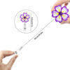 Wholesale Colorful Flowers Acrylic Retractable Badge Scroll Keychain