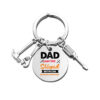Wholesale Father's Day Hammer Wrench Screwdriver Color Printed Stainless Steel Keychain