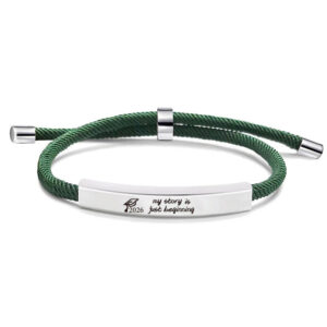 SLX030 green rope bracelet