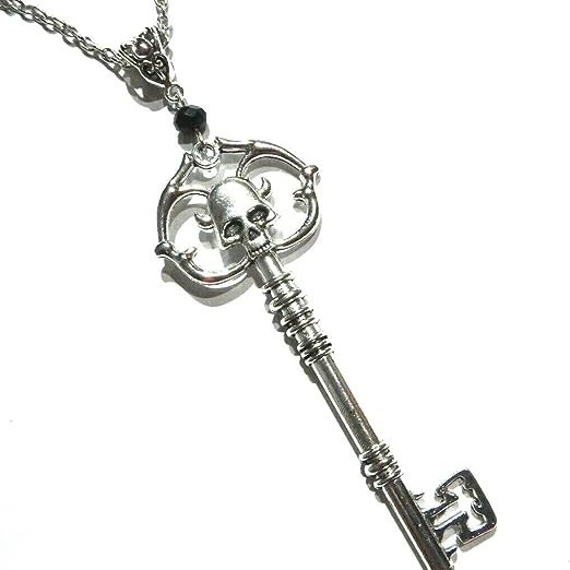 O1CN017UPLSq1QXdTZamUVs_2216588181986-0-cib Wholesale Gothic Dark Skull Key Necklace