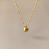 Wholesale Titanium Steel Small Ball Necklace