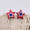 Wholesale Independence Day American Flag Wood Ear Studs