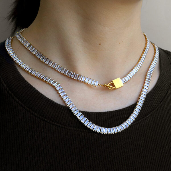 Wholesale Hip Hop Micropaved Single Row Cubic Zirconia Bracelet