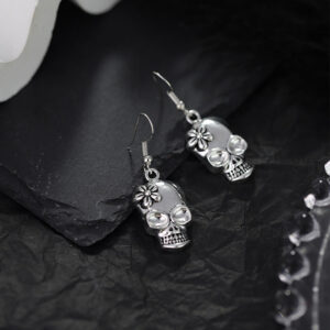 Wholesale Halloween Trendy Street Style Hip-hop Style Skull Earrings