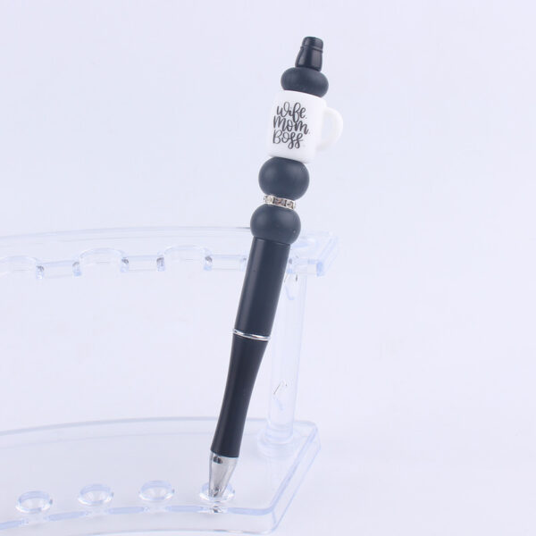 Wholesale Handmade Bead Pen Cartoon Cup Silicone Ballpoint Pen