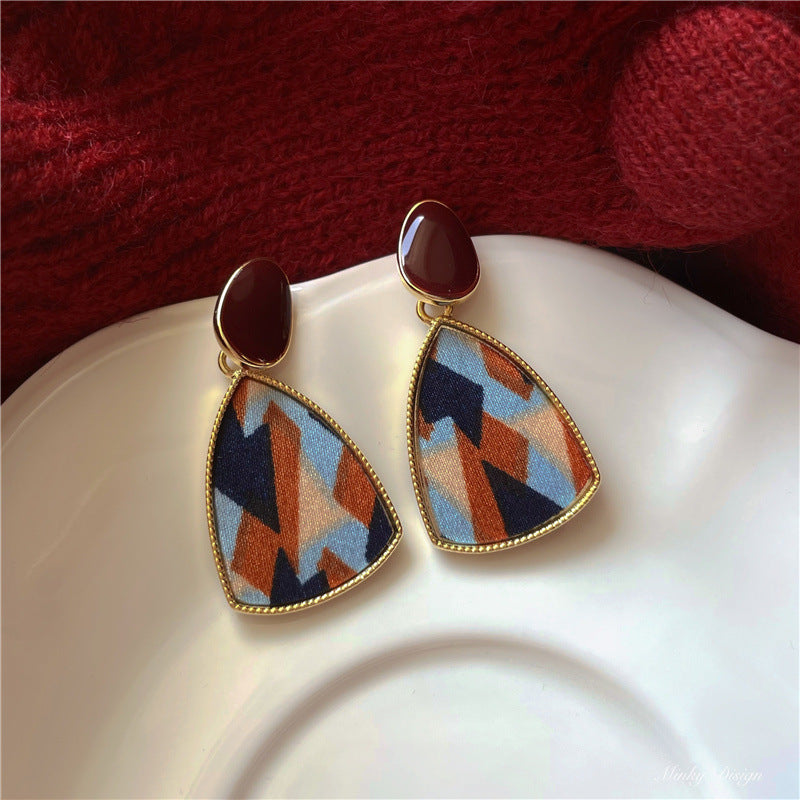 Wholesale Contrast Color Oil op Earrings