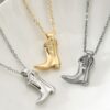 Wholesale Western Style Cowboy Boots Vintage Necklace Clavicle Chain