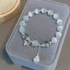 Wholesale Butterfly Opal Aquamarine Gray Moonlight Crystal Beaded Bracelet