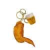 Wholesale BBQ Chicken Wings Beer Night Snack Keychains