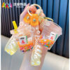 Wholesale Acrylic Into Oil Liquid Milk Tea Cup Mahjong Keychain